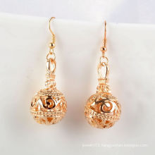 Fashion Jewelry/Jewelry Earrings/Metal Flower Ball with Hook Earring (XJW1650)